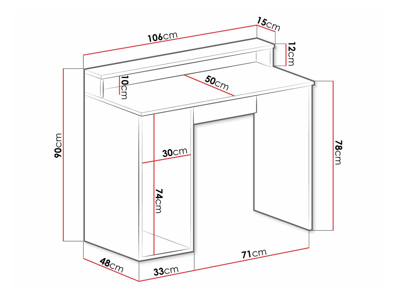 Gaming-Schreibtisch Lila I (Schwarz)