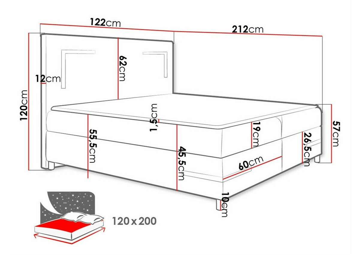 Boxspringbett Baltimore 173 (Fresh 13)