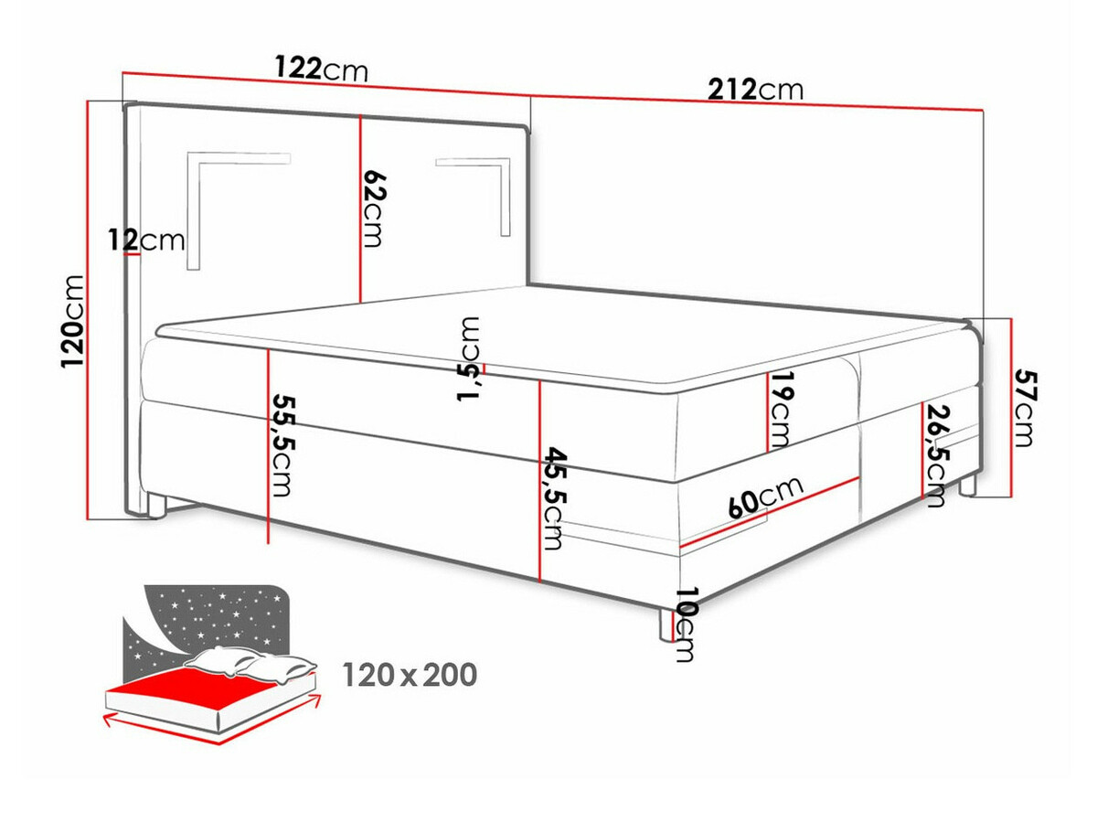 Boxspringbett Baltimore 173 (Fresh 37)