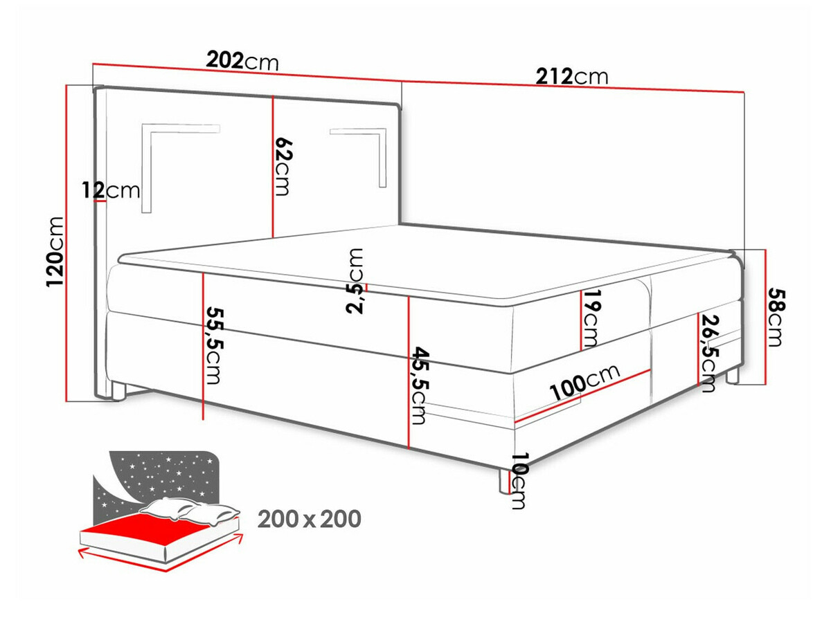 Boxspringbett Baltimore 173 (Fresh 4)