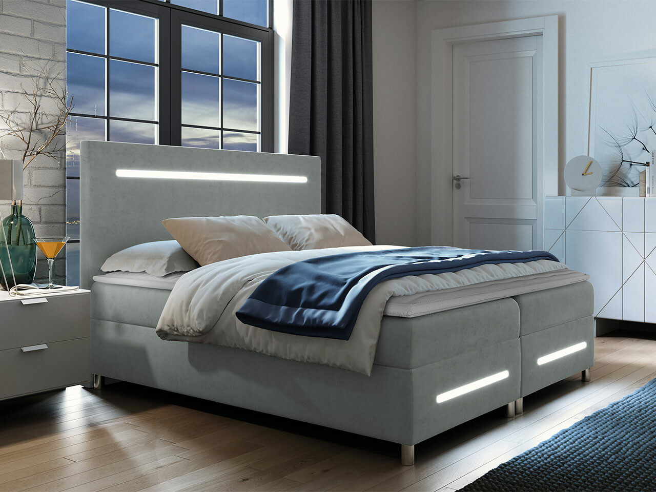 Boxspringbett Pluvia (Fresh 33)