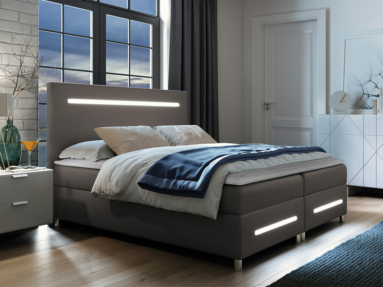 Boxspringbett Pluvia (Soft 029)