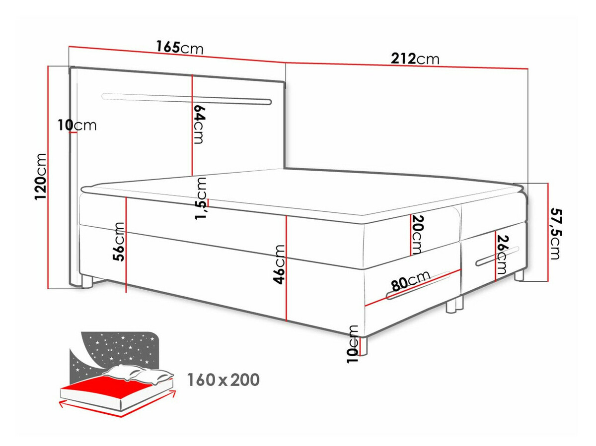 Boxspringbett Pluvia (Soft 029)