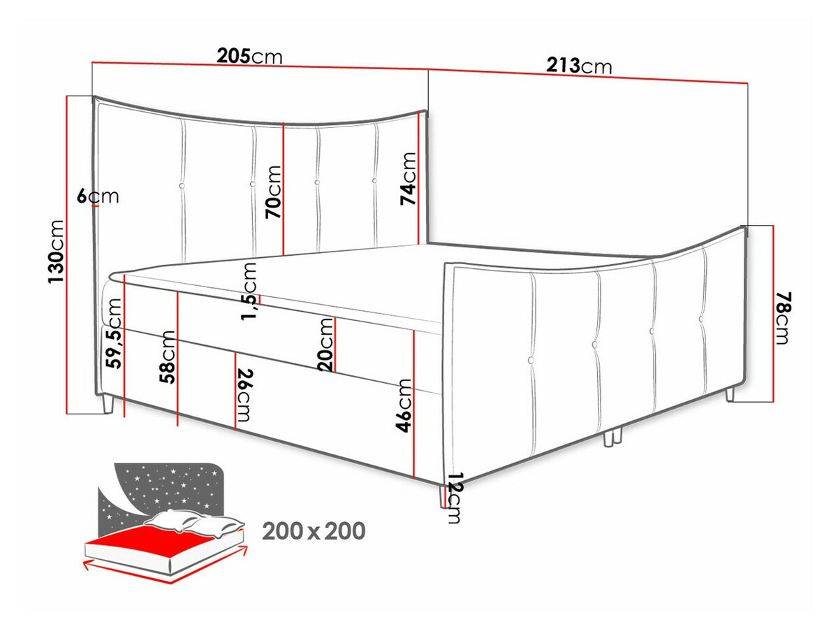 Boxspringbett Baltimore 177 (Fresh 37)