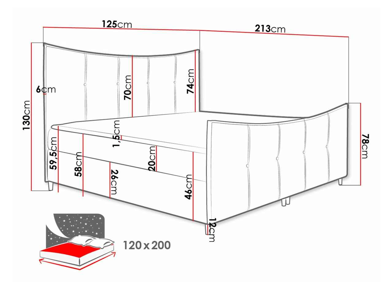 Boxspringbett Fons (Fresh 4)