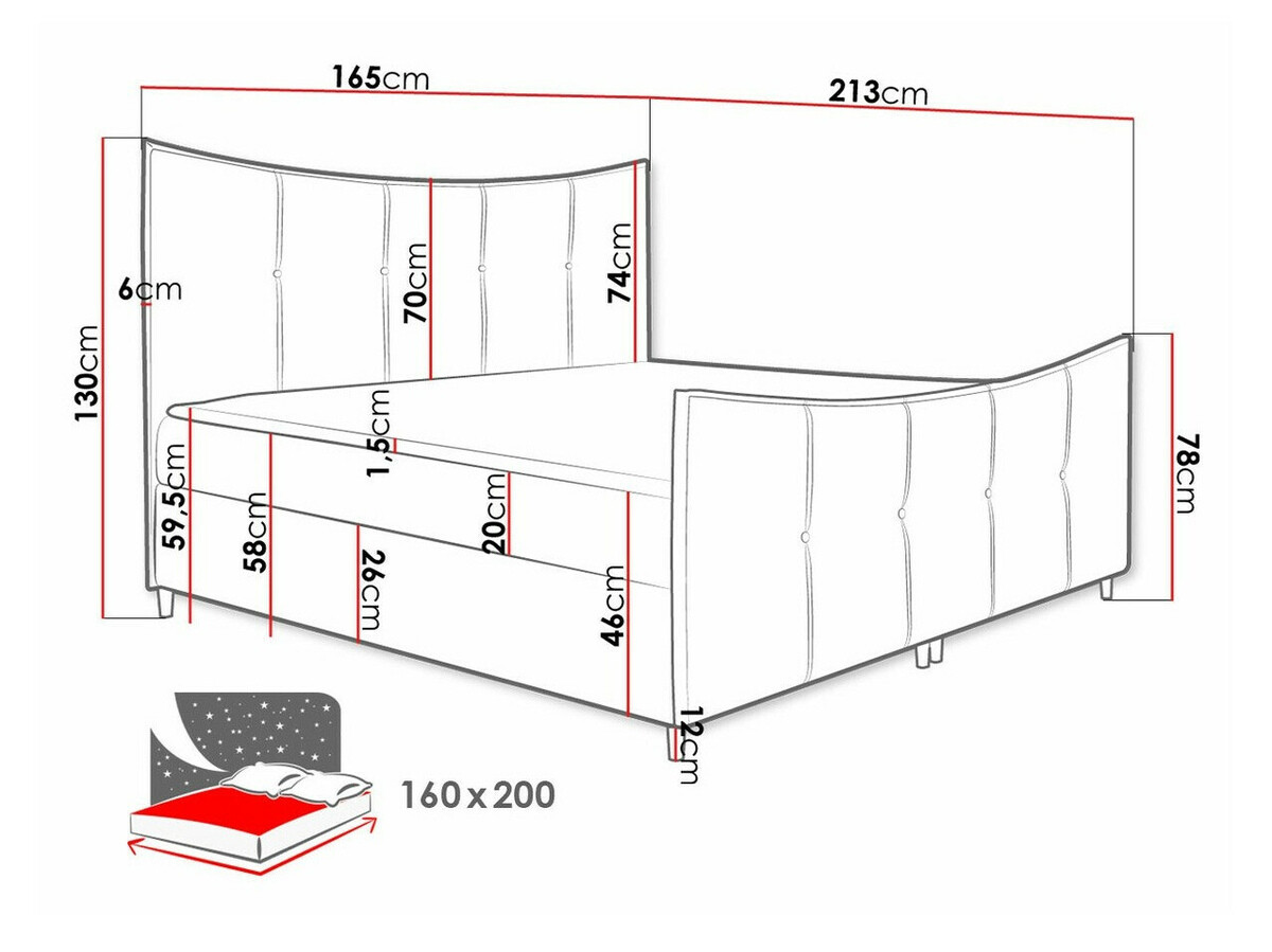 Boxspringbett Fons (Fresh 8)