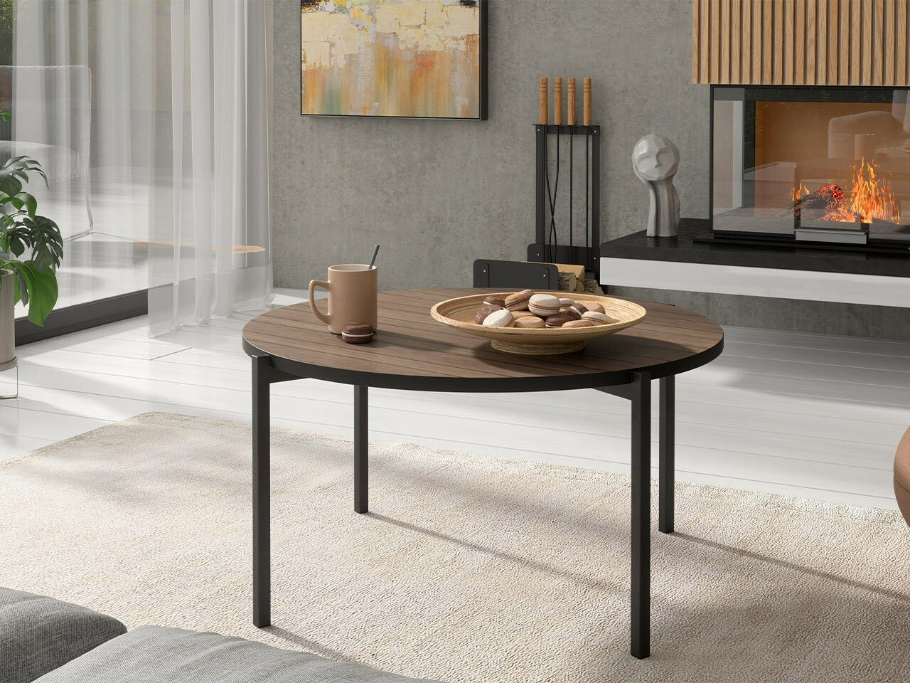 Couchtisch Providence 180 (Braun + Schwarz)