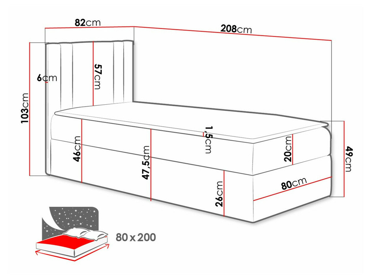 Boxspringbett Mel I (Kameleon 37)