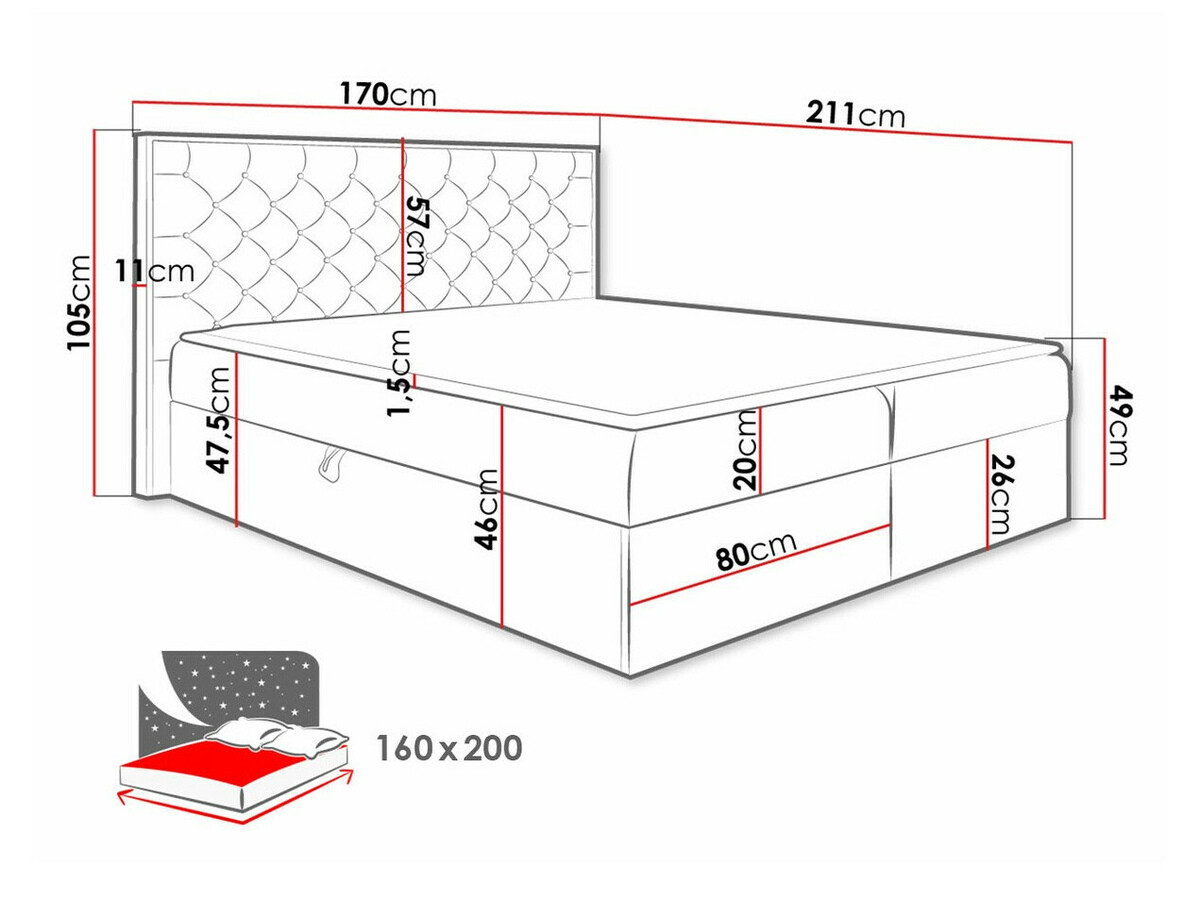 Boxspringbett Baltimore 182 (Wotan Eiche + Faro 5)