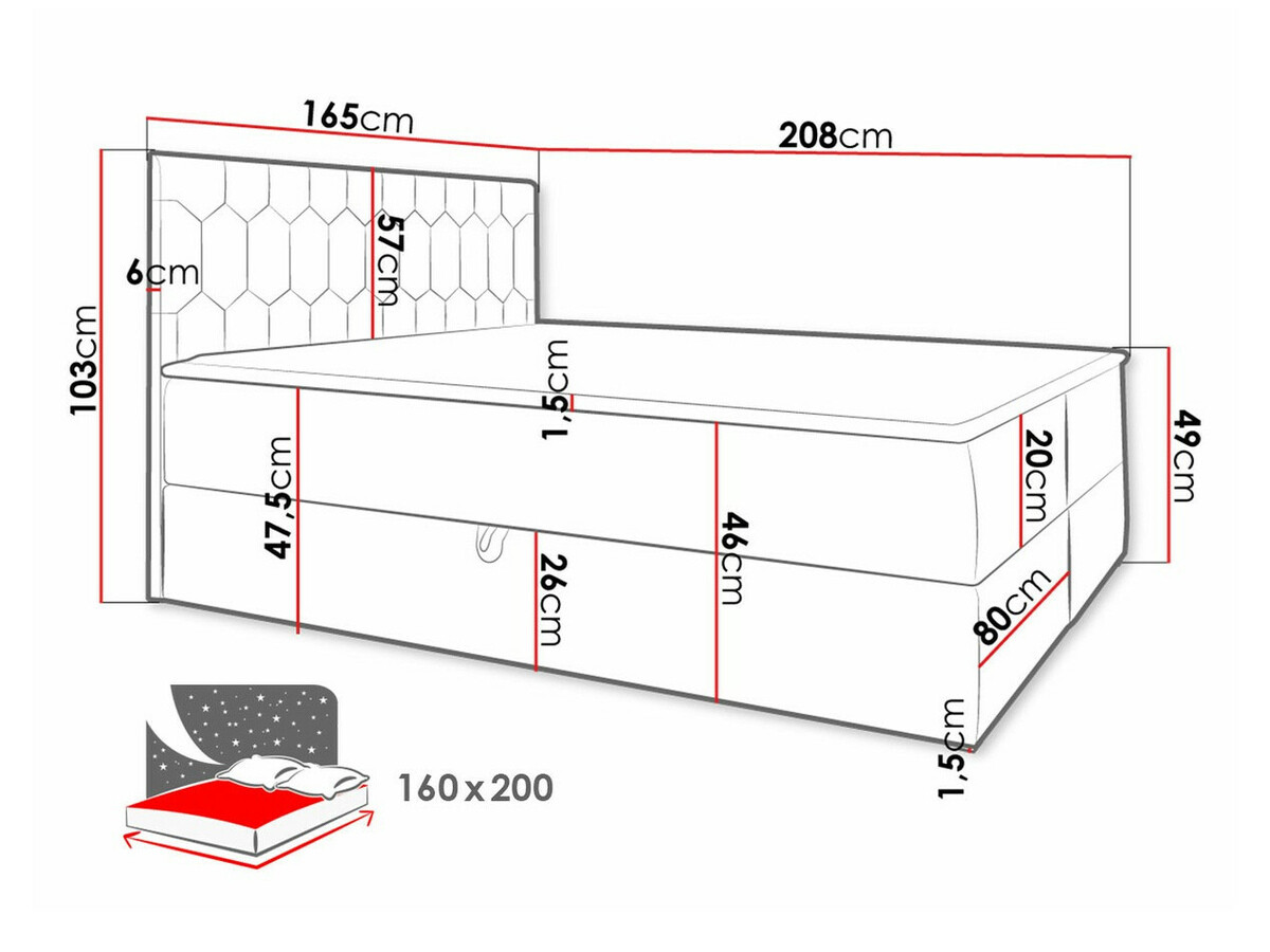 Boxspringbett Pons III (Fresh 4)