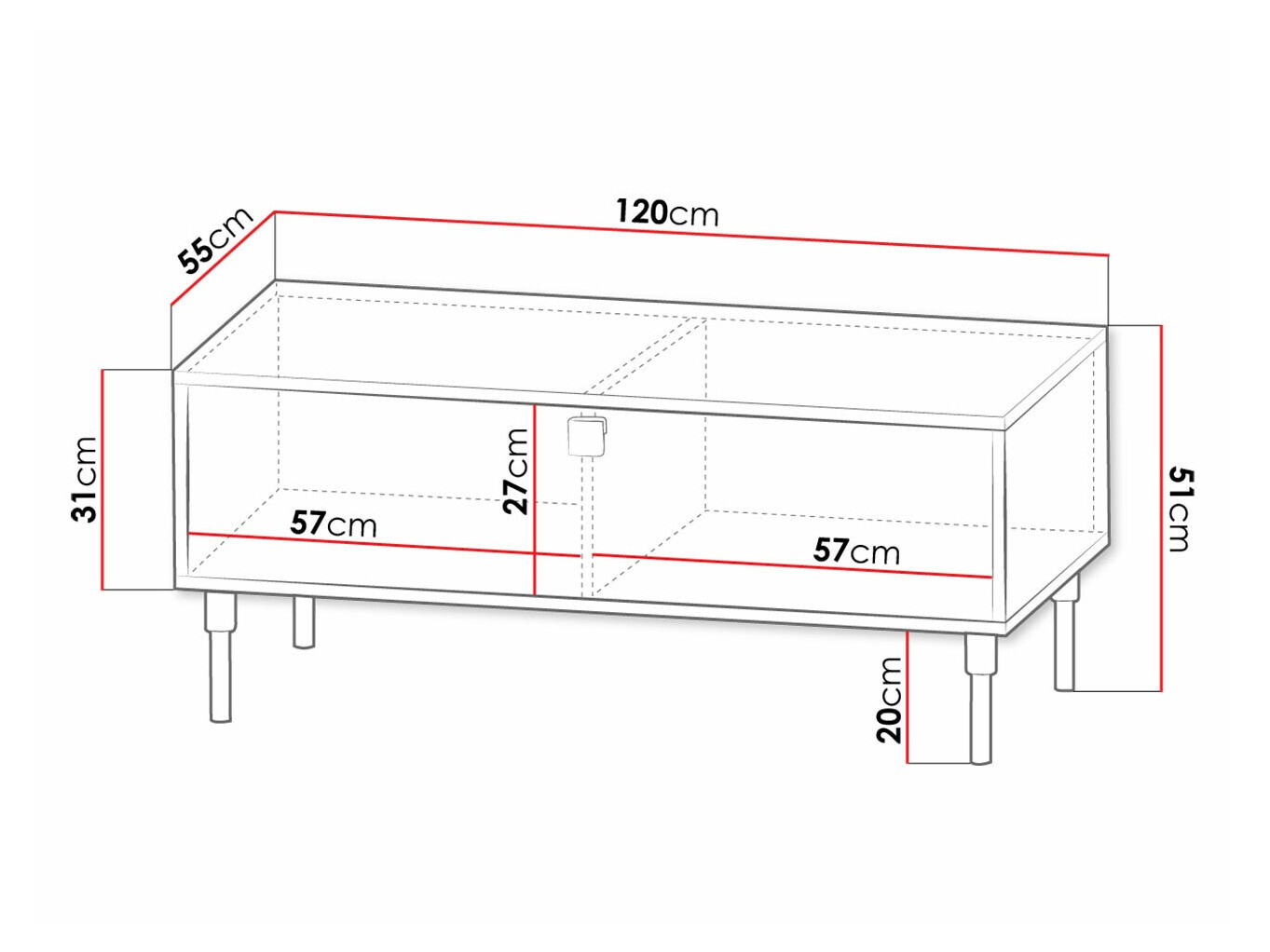 Couchtisch Merced 122 (Schwarz + Gold)