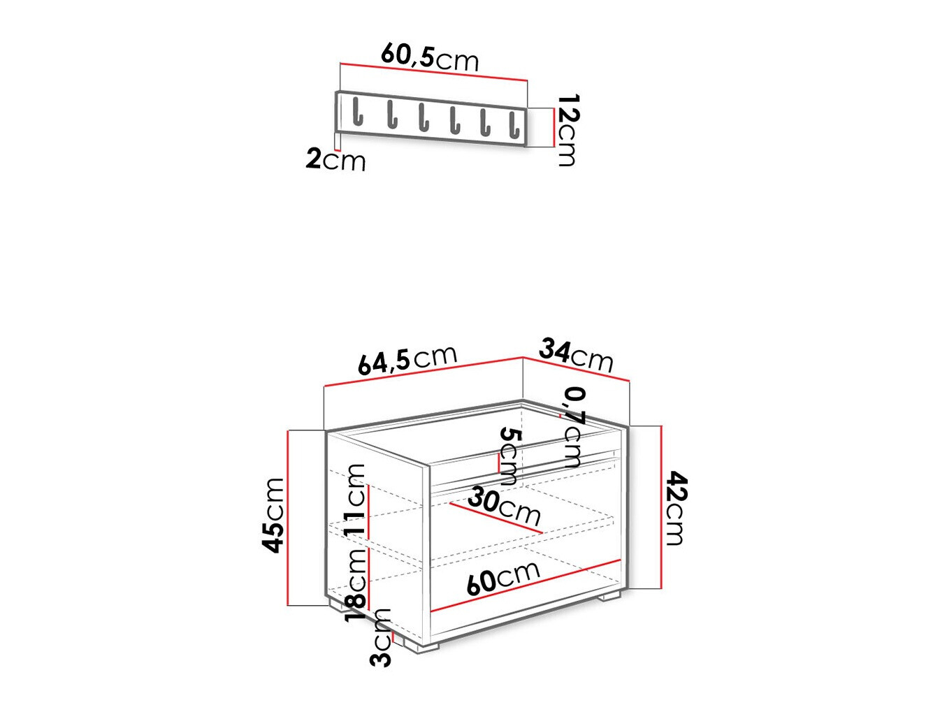 Flurgarnitur Comfivo 395 (Weiß + Manila 32)