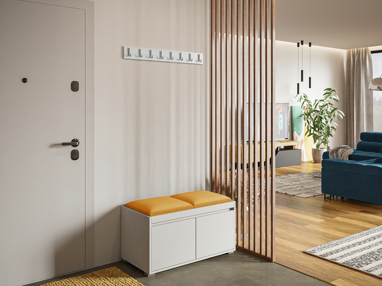 Flurgarnitur Comfivo Pinus I (Weiß + Manila 32)