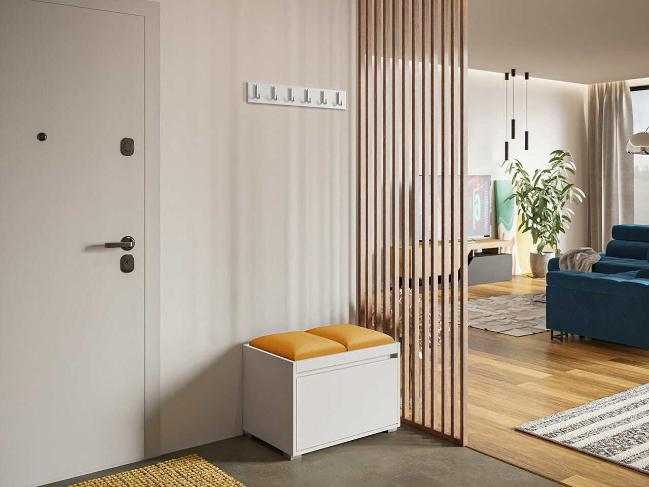 Flurgarnitur Comfivo Pinus VI (Weiß + Manila 32)