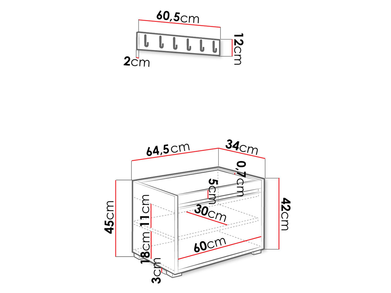 Flurgarnitur Comfivo Pinus VI (Weiß + Manila 32)