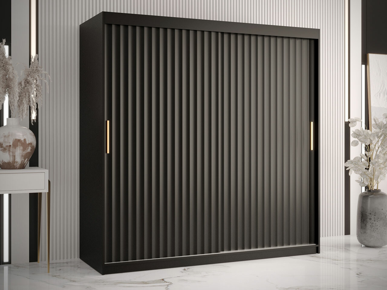 Kleiderschrank Hartford 335 (Schwarz)