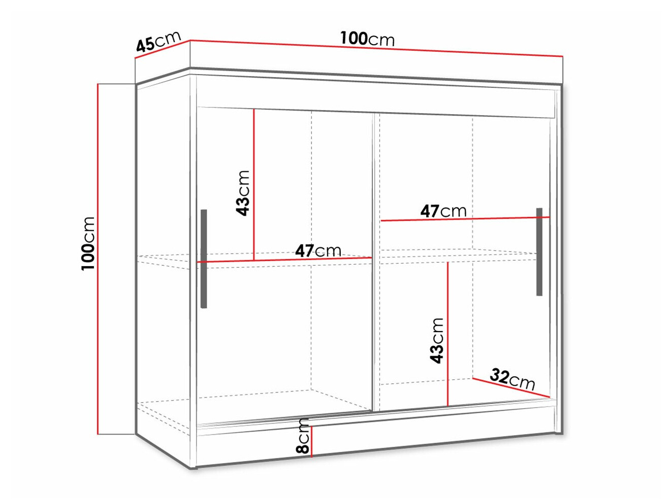 Sideboard Ferfere 106 (Weiß)