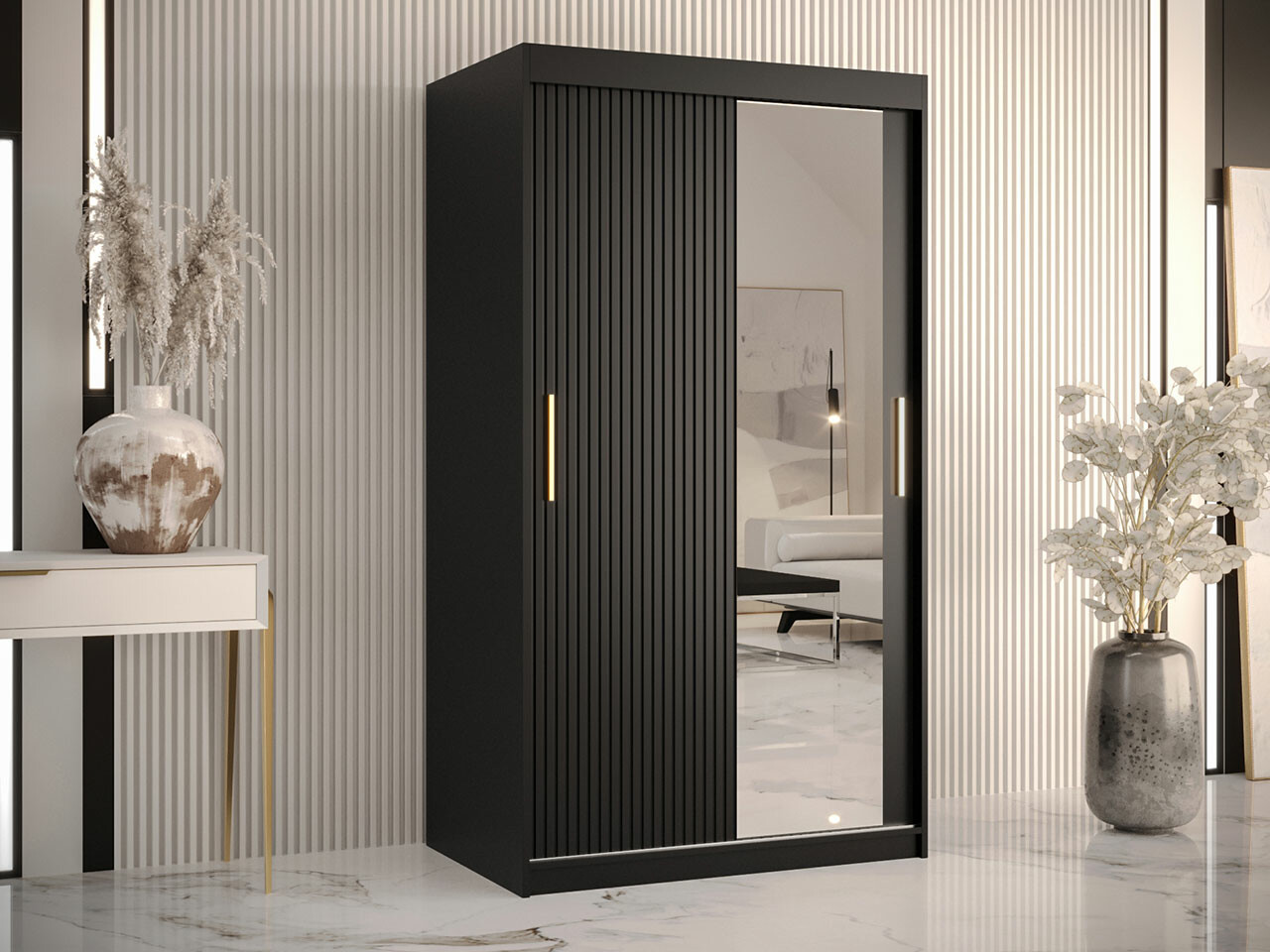 Kleiderschrank Anulio I (Schwarz)