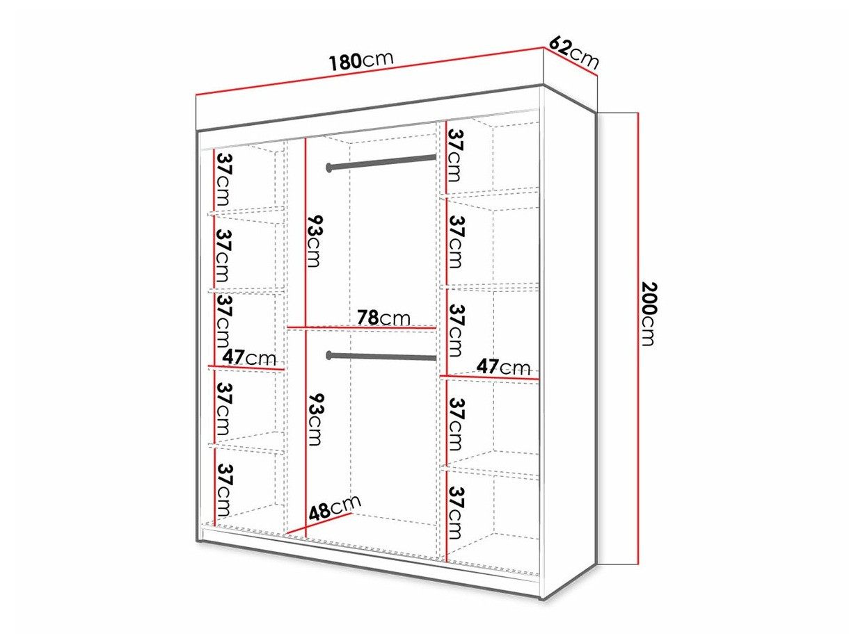 Kleiderschrank Anulio IV (Weiß)