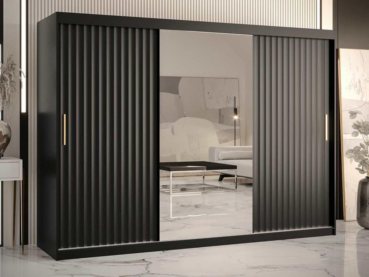 Kleiderschrank Hartford 339 (Schwarz)
