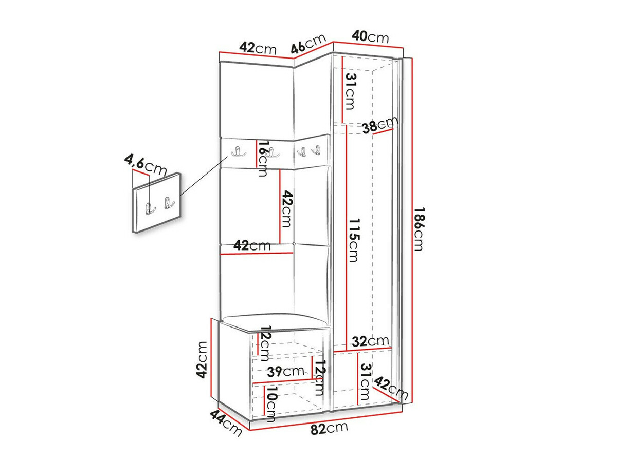Flurgarnitur Hartford 348 (Weiß)