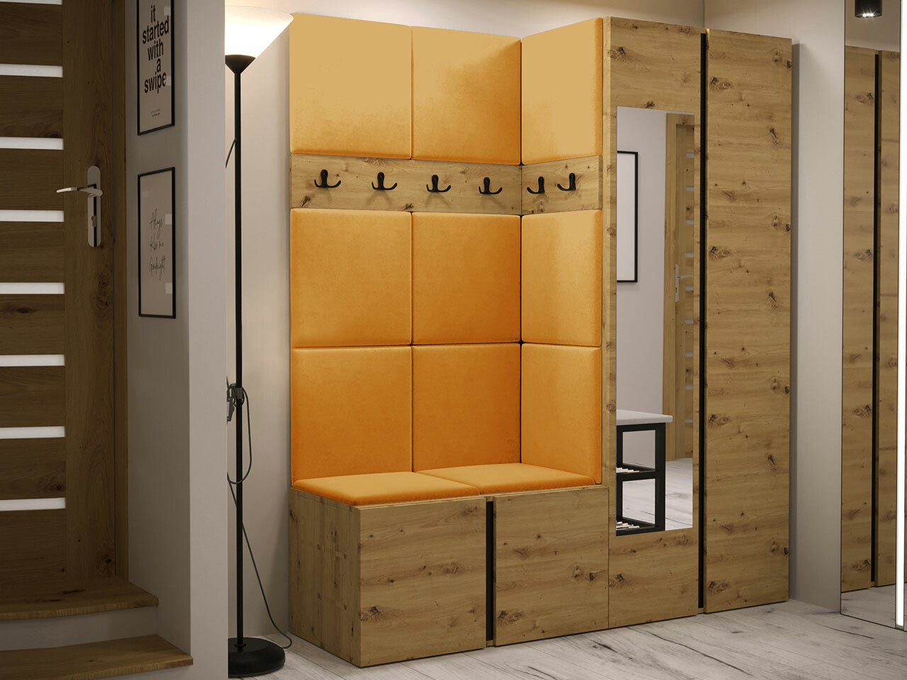 Flurgarnitur Hartford 278 (Artisan Eichenholzoptik)