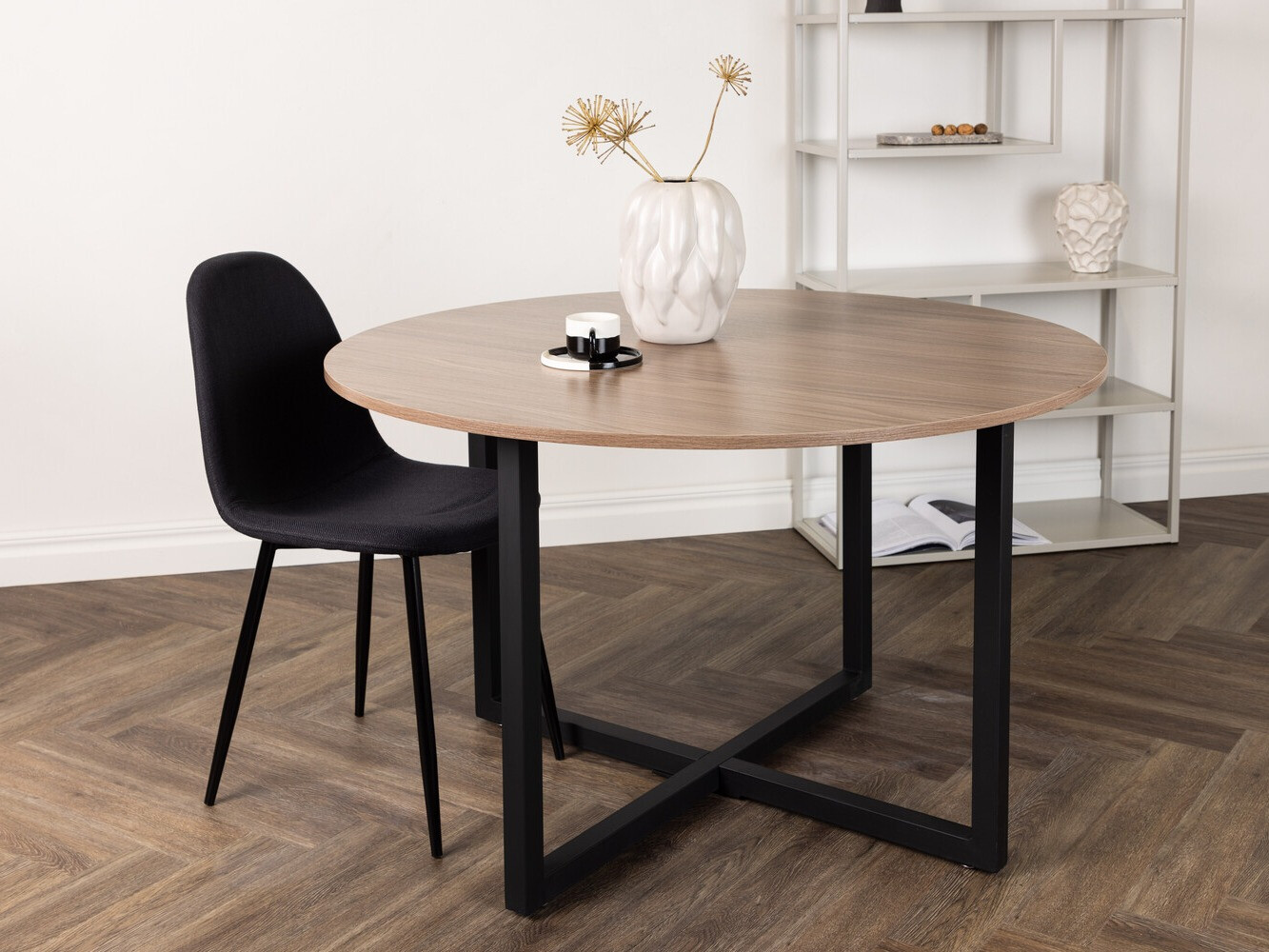 Tisch Dallas 4897 (Schwarz + Nussholzoptik)