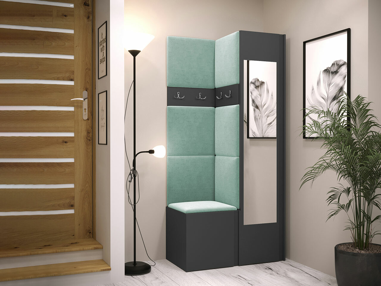 Flurgarnitur Hartford 354 (Graphit)