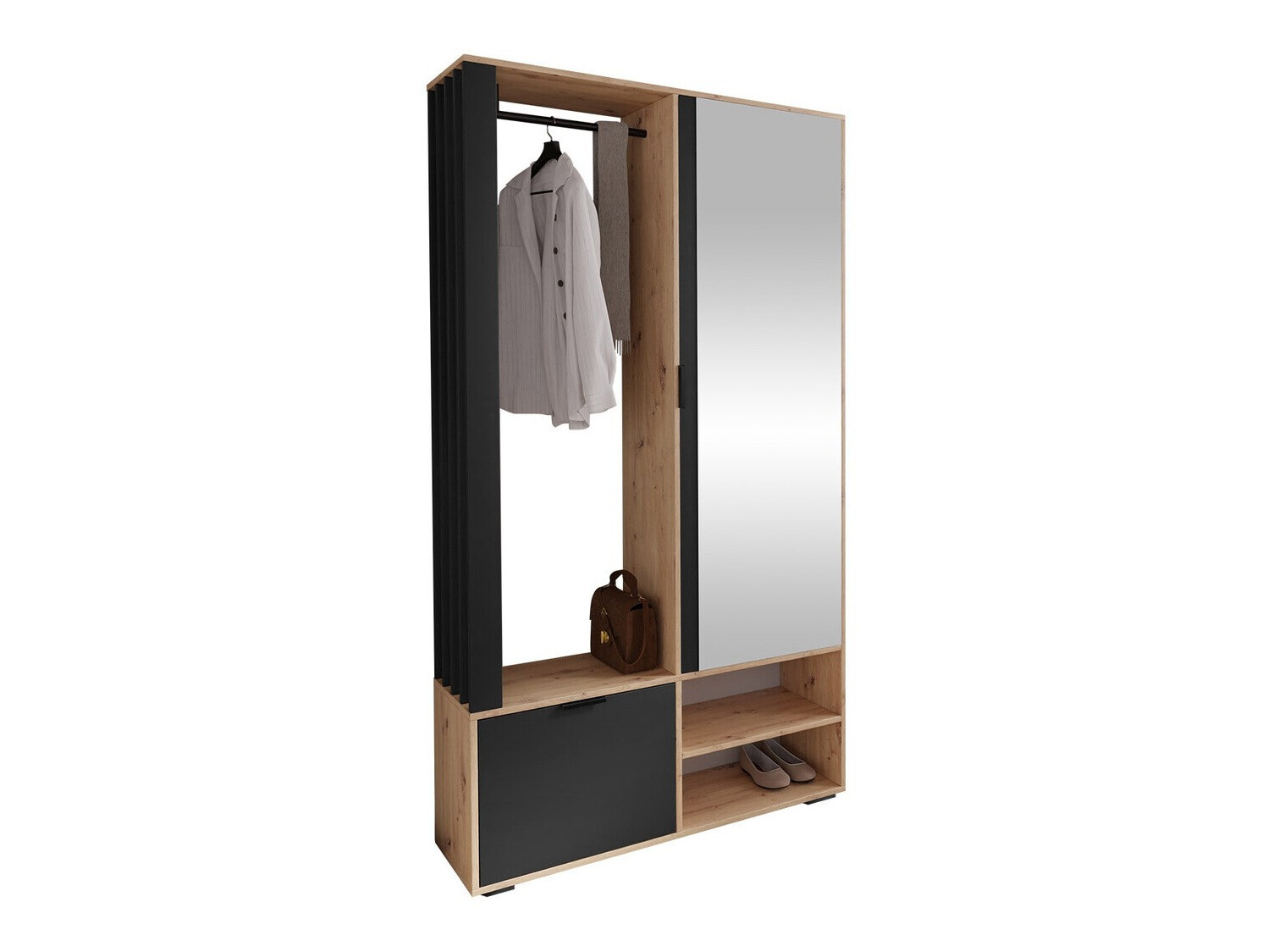 Flurgarnitur Vinea (Artisan Eichenholzoptik + Schwarz)