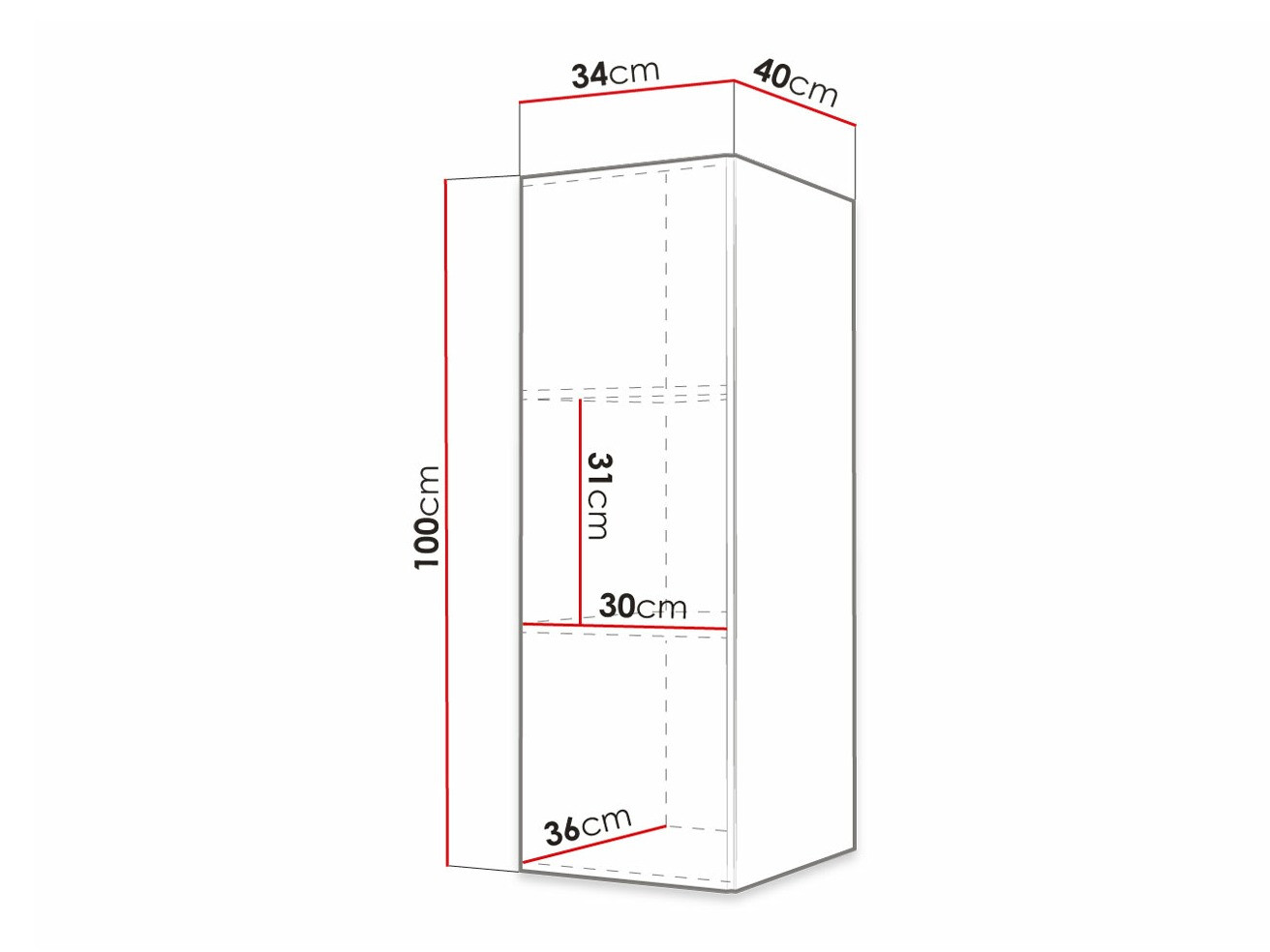 Hängeschrank Artifar (Schwarz)
