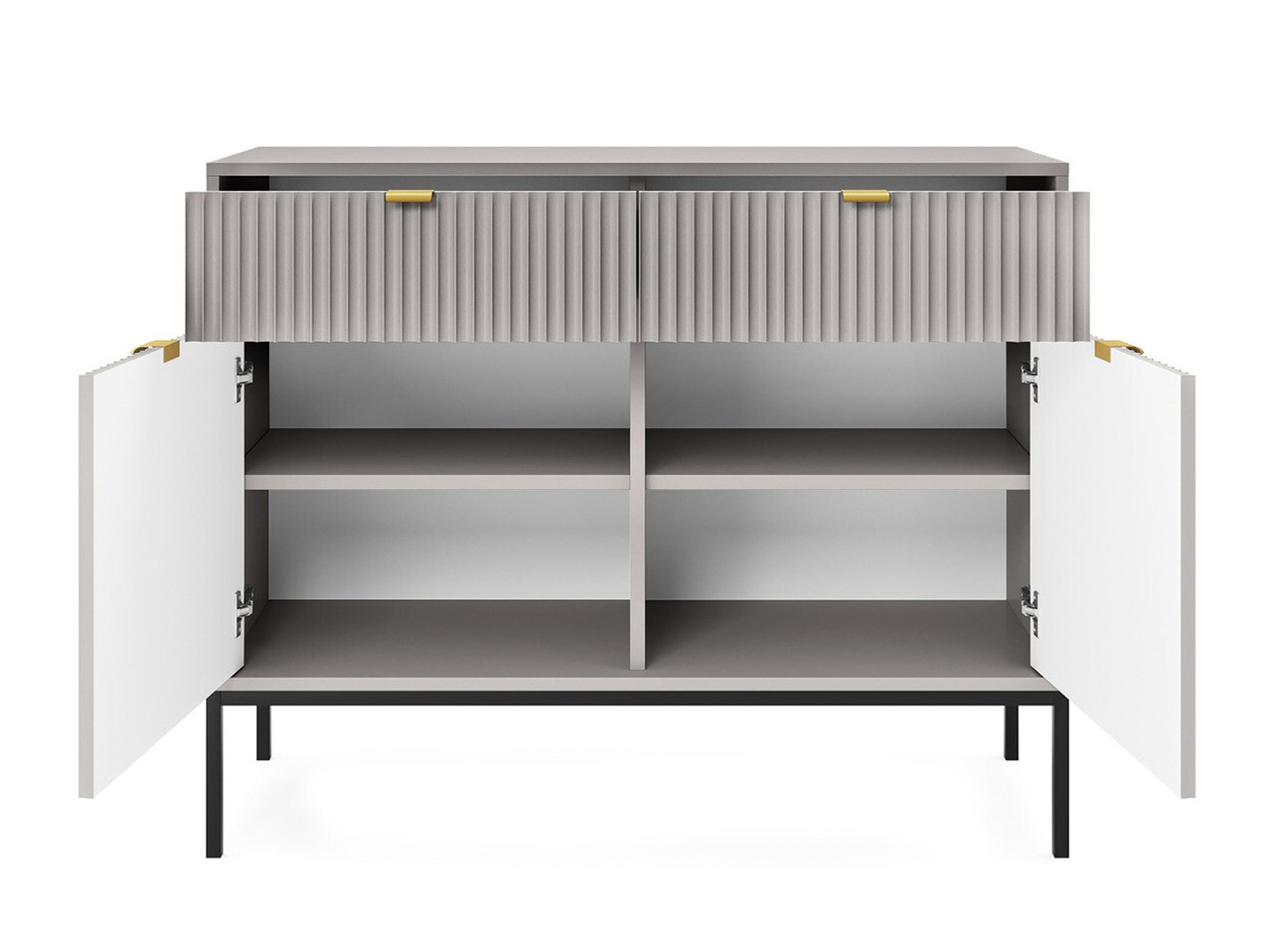 Wohnzimmer-Sets Lima L106 (Grau + Schwarz)