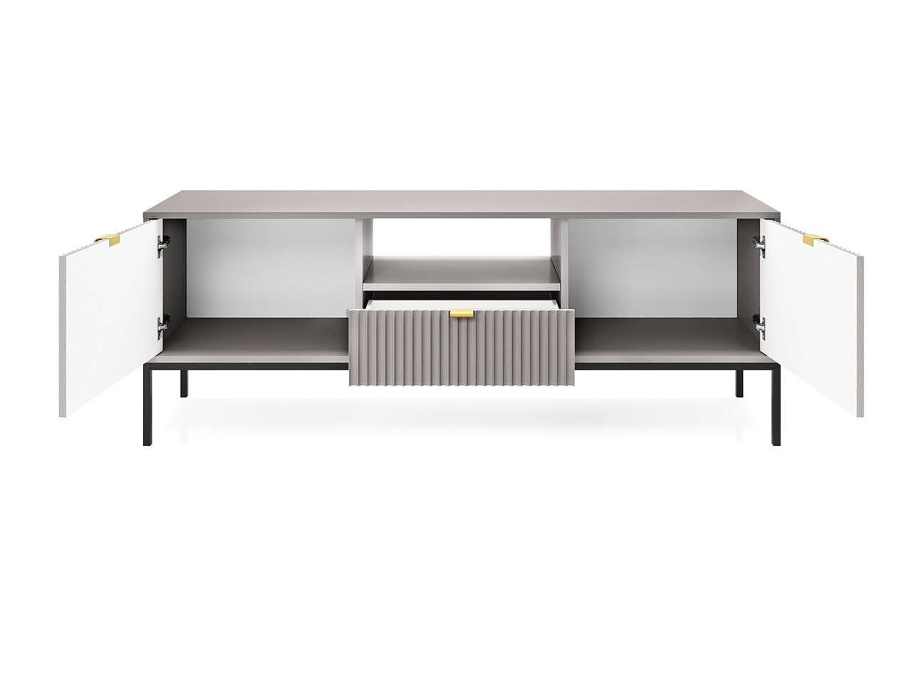 Wohnzimmer-Sets Lima L106 (Grau + Schwarz)