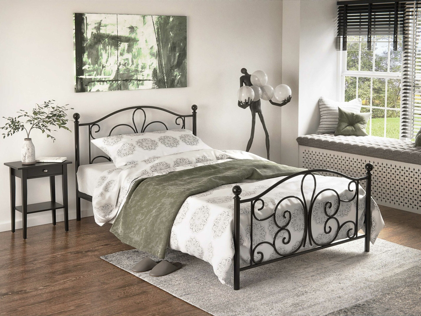 Bett Houston 1355 (Schwarz)