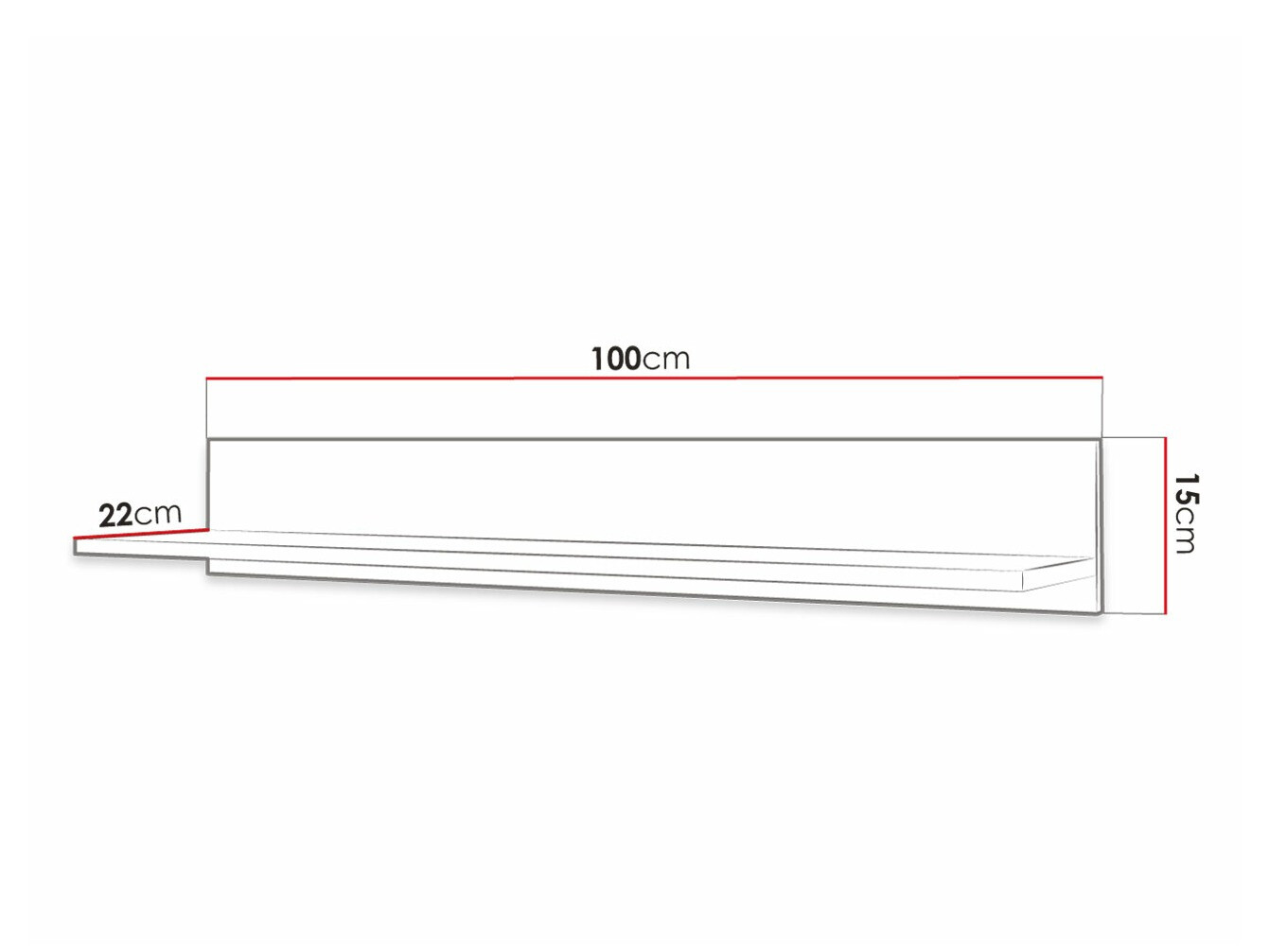 Wandregal Anulio (Schwarz)