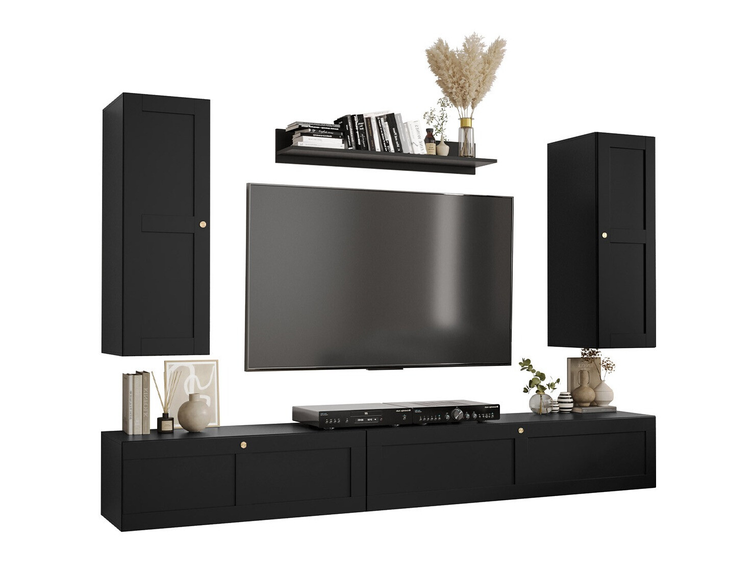 Wohnzimmer-Sets Ferfere 111 (Schwarz)