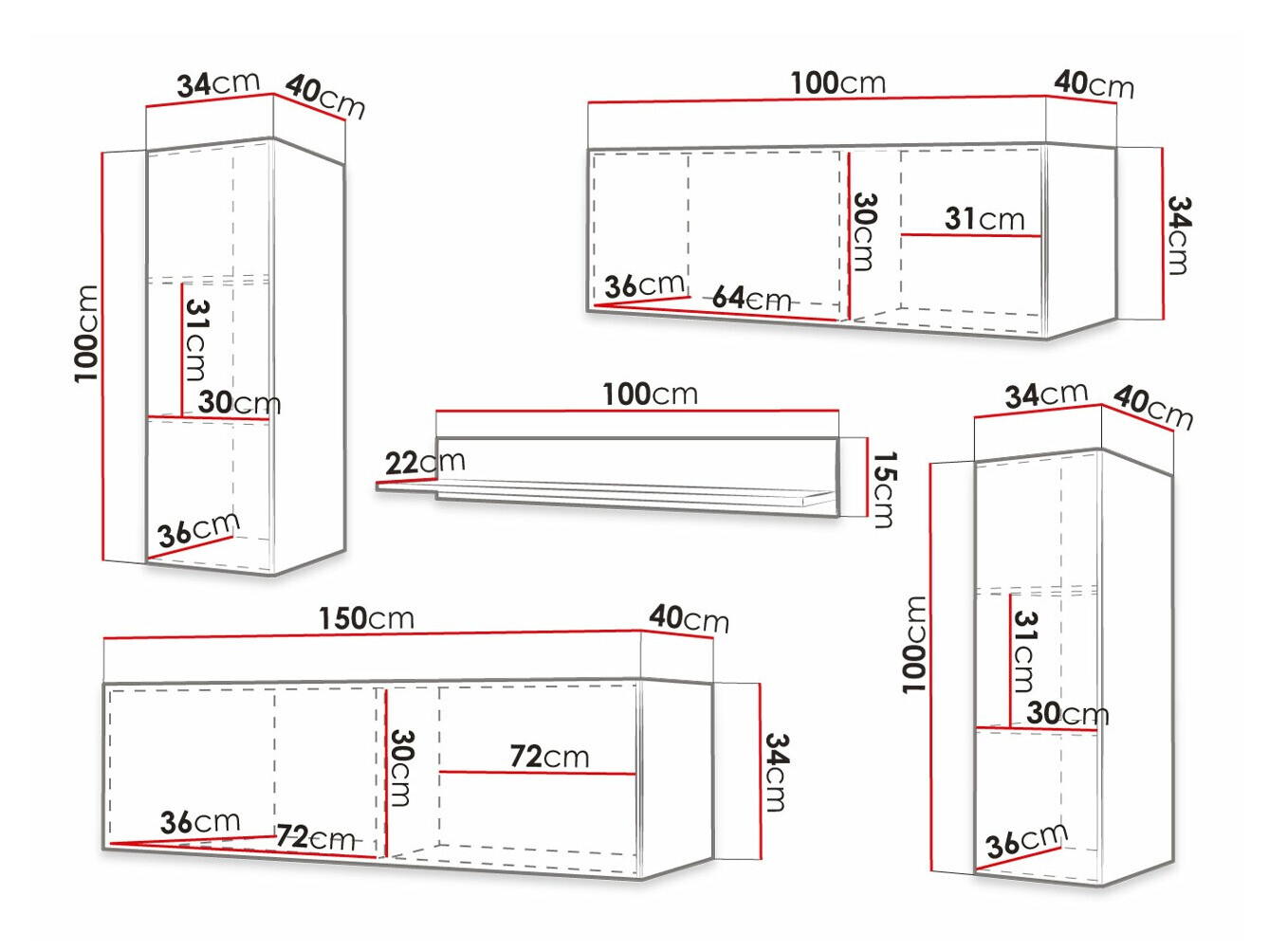 Wohnzimmer-Sets Anulio II (Schwarz)