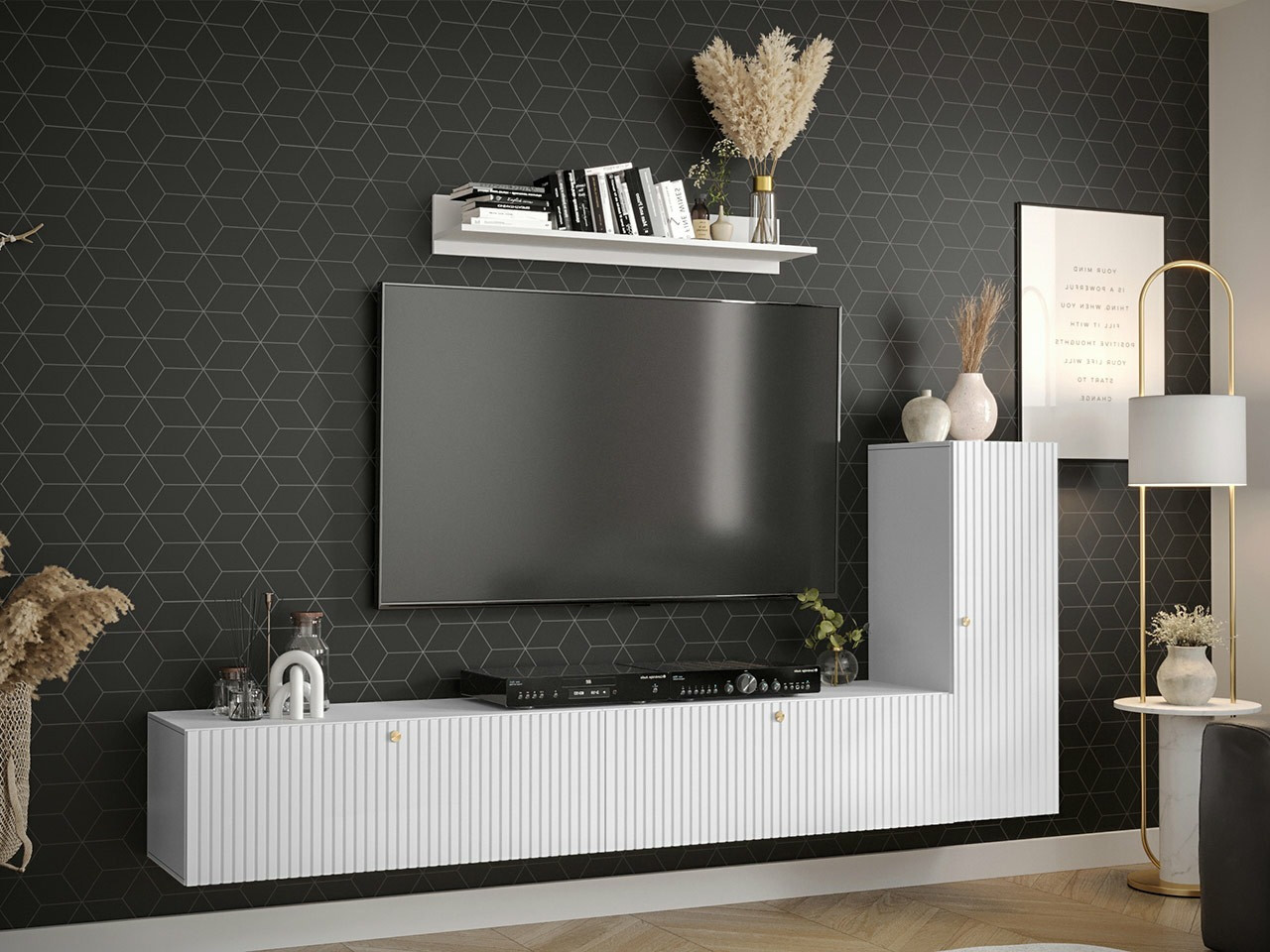 Wohnzimmer-Sets Anulio III (Weiß)