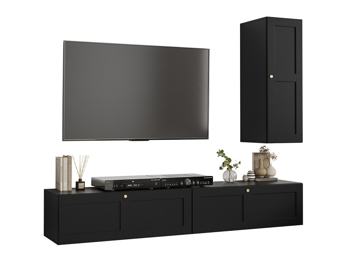 Wohnzimmer-Sets Ferfere 114 (Schwarz)