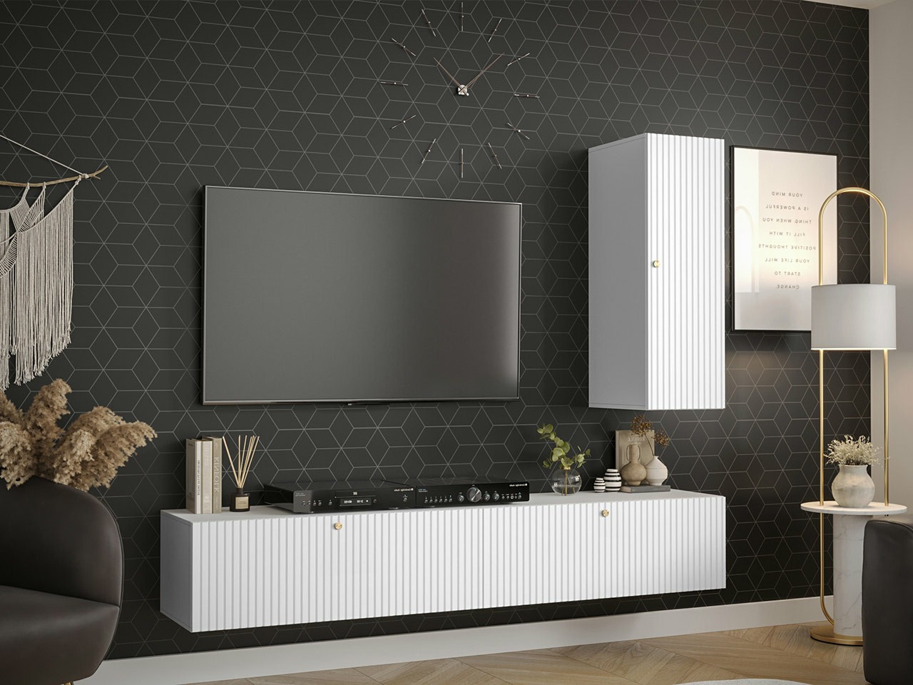 Wohnzimmer-Sets Anulio VI (Weiß)