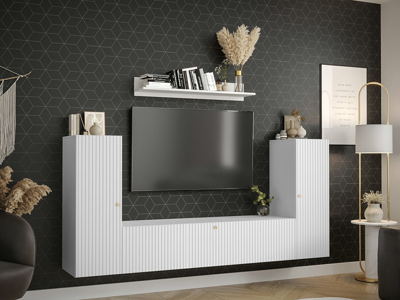 Wohnzimmer-Sets Anulio IX (Weiß)