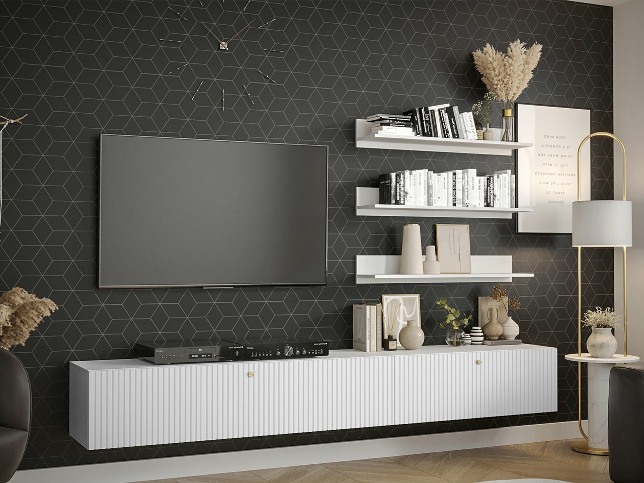 Wohnzimmer-Sets Anulio X (Weiß)