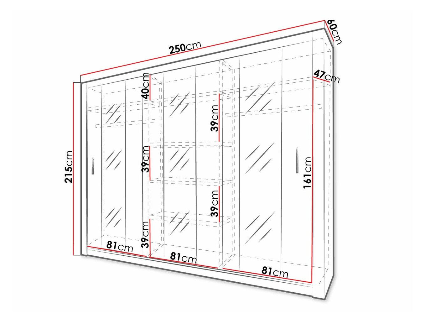 Kleiderschrank Omaha 130 (Sonoma Eichenholzoptik)
