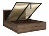 Bett Dunfelu 110 (Monastery Eichenholzoptik + Eichenholzoptik schwarz)