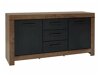 Kommoden Dunfelu 100 (Monastery Eichenholzoptik + Eichenholzoptik schwarz)