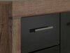 Kommoden Dunfelu 106 (Monastery Eichenholzoptik + eichenholzoptik schwarz)