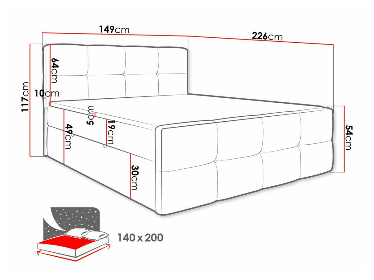 Boxspringbett ComfiDream Tirara (Fresh 13)