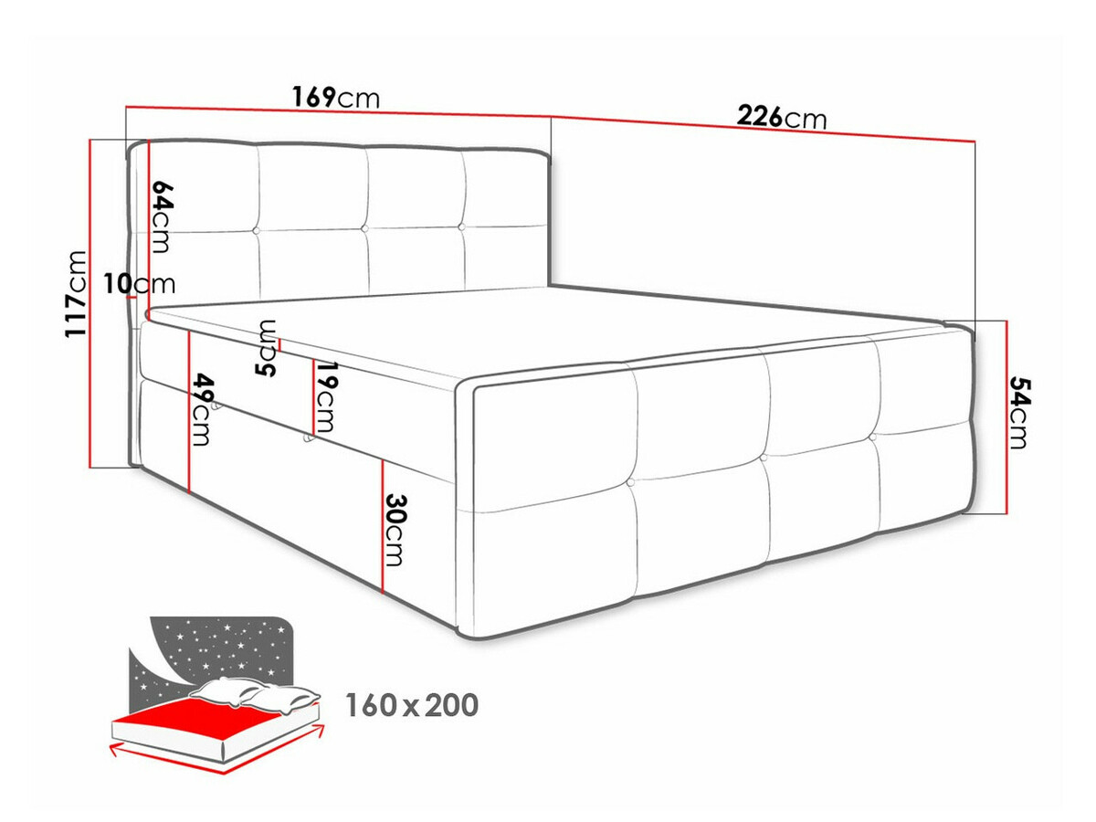 Boxspringbett ComfiDream Tirara (Fresh 32)