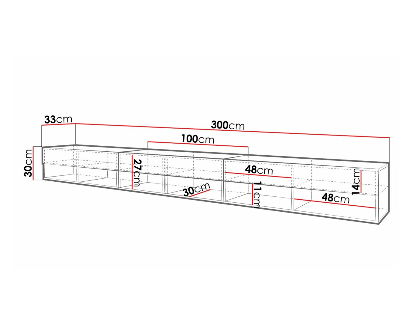 TV-Möbel Sarasota 144 (Wotan Eiche)