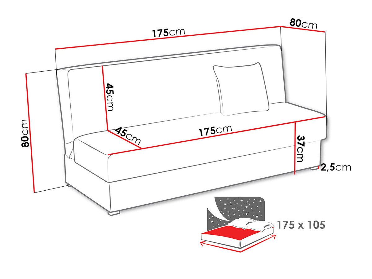 Schlafsofa Columbus 119 (Poso 22)