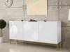 Sideboard Levelbu 101 (Weiß + Weiß glänzend)